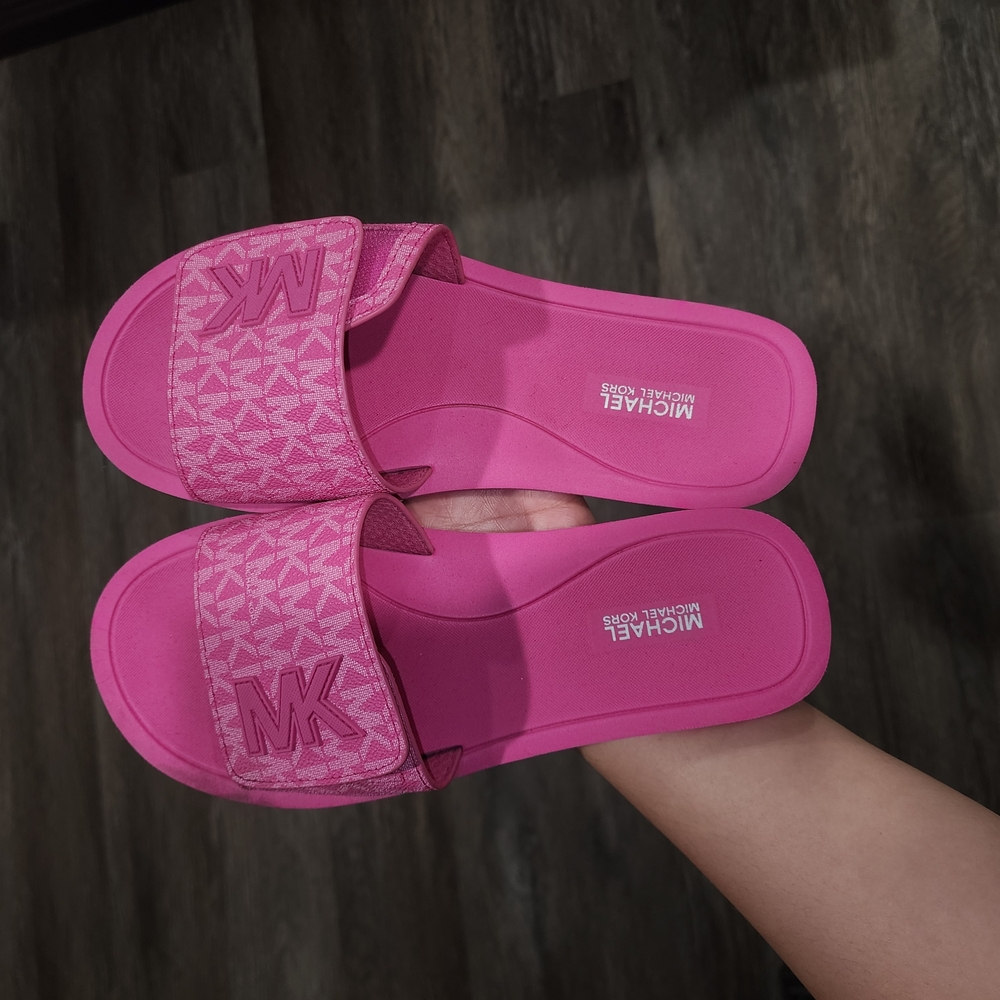 Michael Kors Pink Slide Sandals